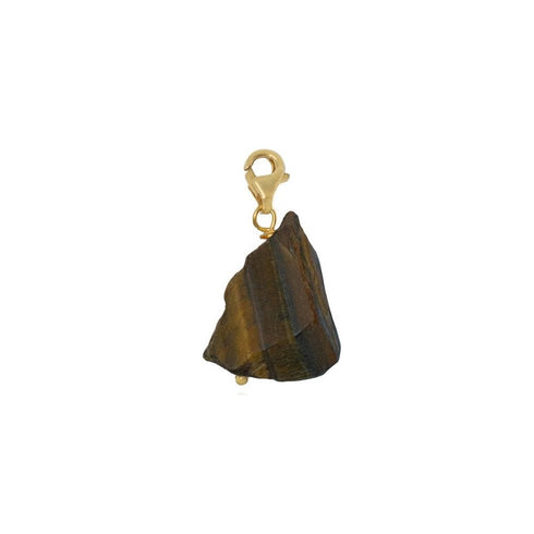 BROWN TIGER EYE CLIP ON GOLD